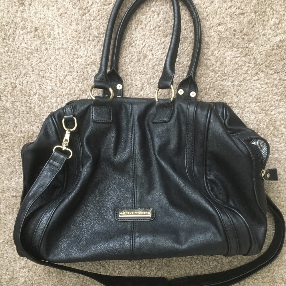 SOLD Steve Madden Black Crossbody Tote